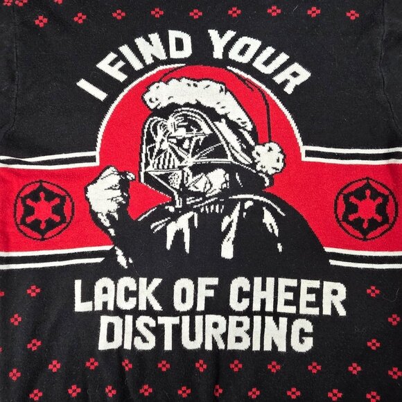 Star Wars Sweaters - Star Wars Women's Darth Vader Ugly Christmas Sweater Small